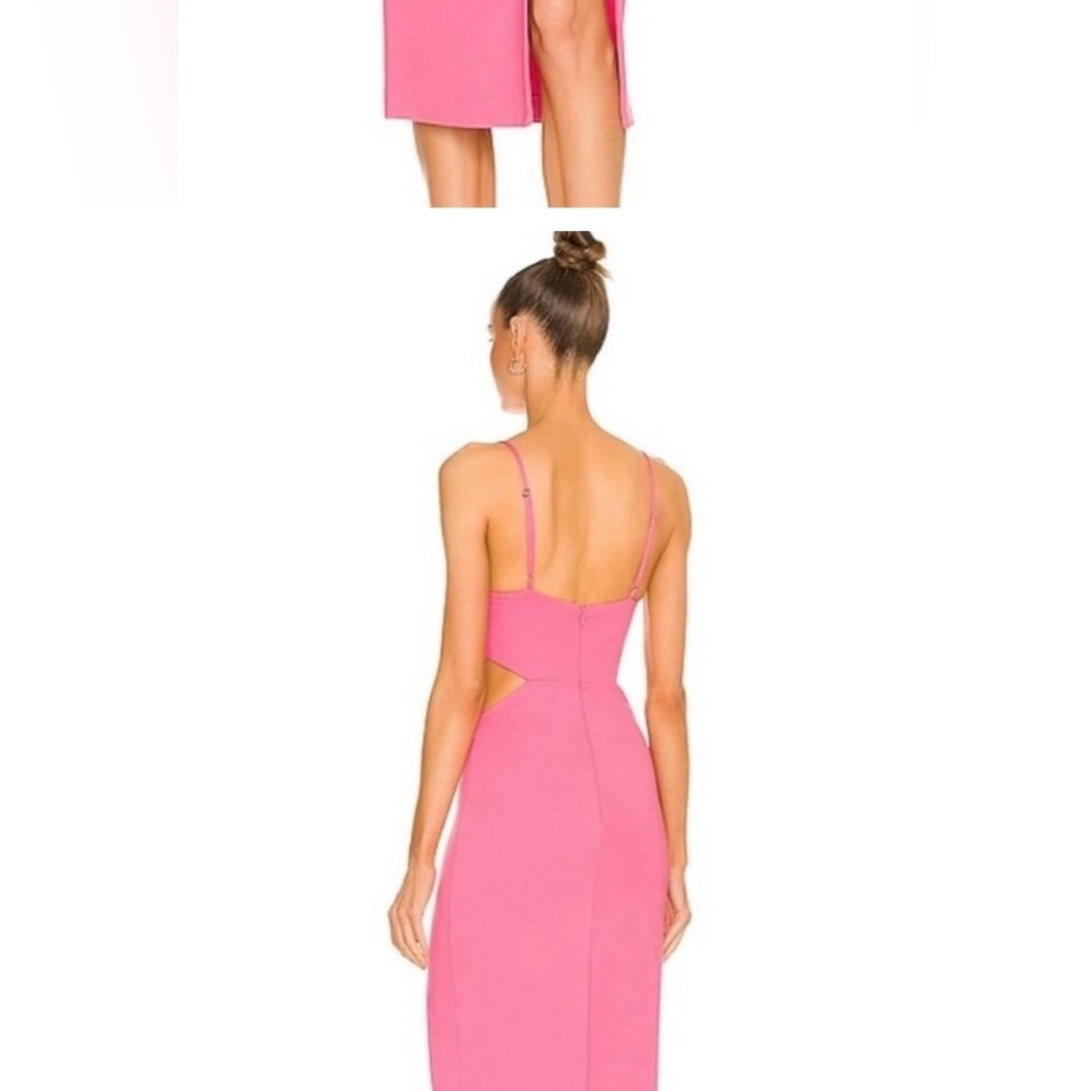 REVOLVE Pink Cutout Midi Dress - Picture 3 of 6
